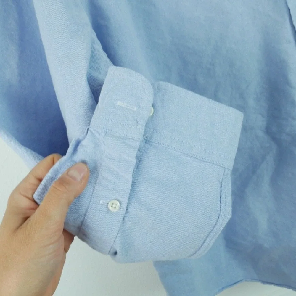 Polo Ralph Lauren XXXL Blue Button Down Shirt Oxford Flesh Pony Preppy Cotton